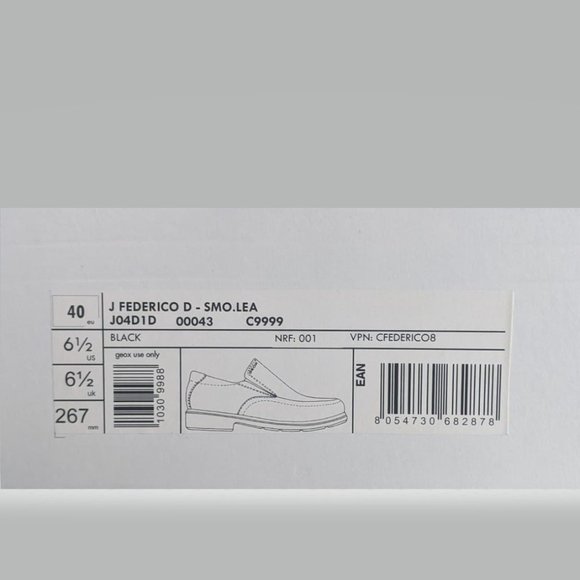 Geox J Federico N Kids Leather Slip On Shoe Black - Picture 11 of 11